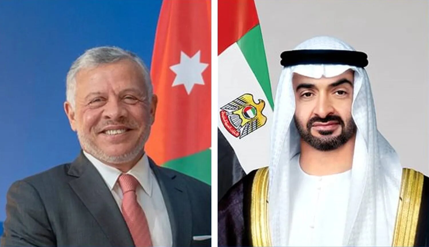 رئيس دولة الإمارات وملك الأردن يبحثان المستجدات في المنطقة