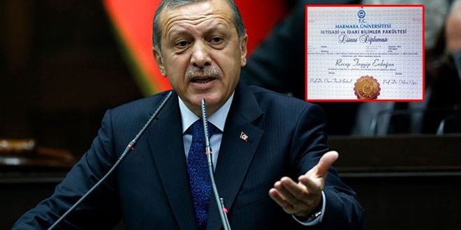 إتحاد الكتّاب العدل الأتراك القضية يفتح قضية شهادة أردوغان الجامعية المزيفة