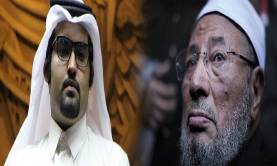 القرضاوى يهدر دم زعيم المعارضة القطرية خالد الهيل