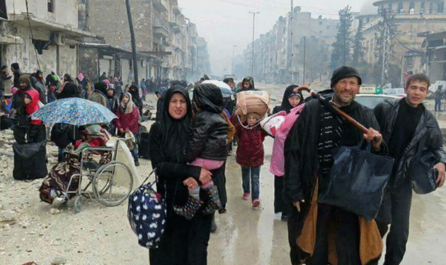 وصول الدفعة الثالثة من مهجري حلب إلى ريف المدينة